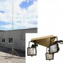 Belysnings mast 5m 3x400w Halogen