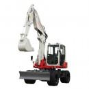 Grävmaskin Take job 9 ton hjuldriven. Rototilt