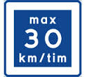 Varningsmärke, 30 km/h